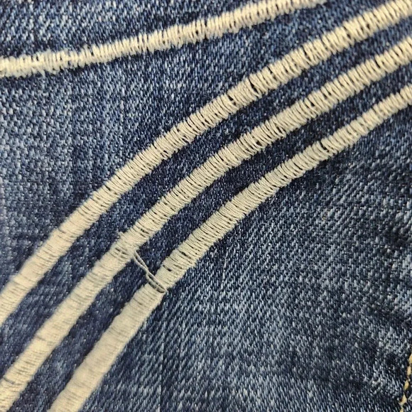 7 For All Mankind Jeans Size 30 Dojo Denim Women's Y2K Low Rise - Picture 10 of 13